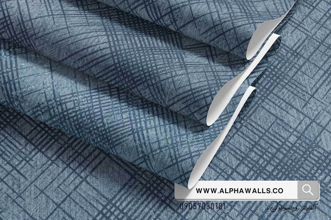  کاغذ دیواری مدرن آبی کد 52105 