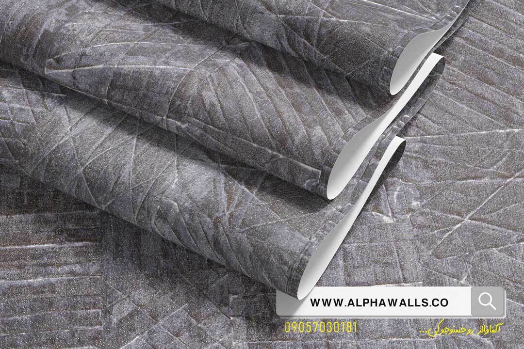 کاغذ دیواری طرح مدرن طوسی و بنفش