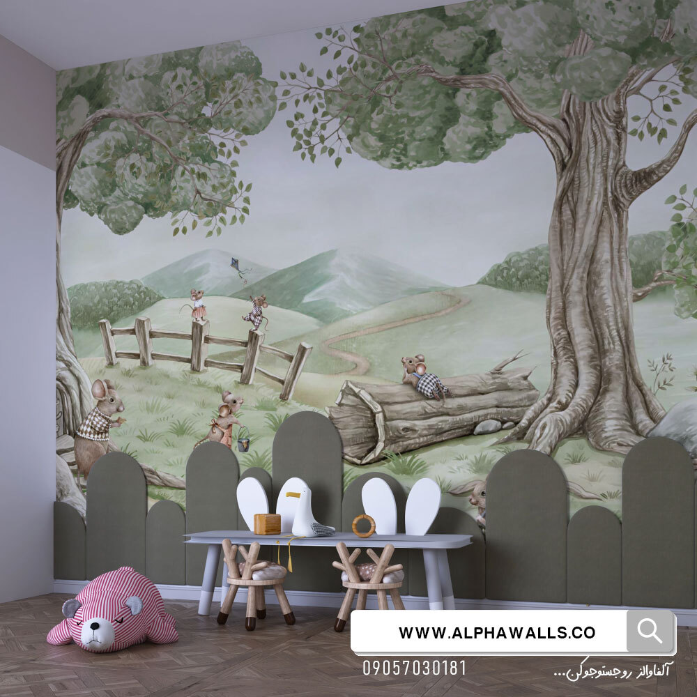  پوستر دیواری طرح خانواده موش ها 