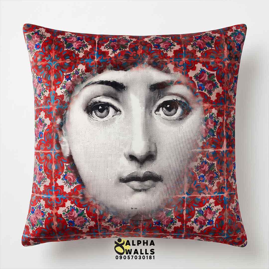  روکش کوسن مخمل طرح چهره و فرش ایرانی | Persian Portrait 