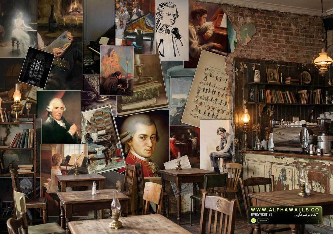  توضیحات پوستر دیواری کلاژ موسیقی کلاسیک 