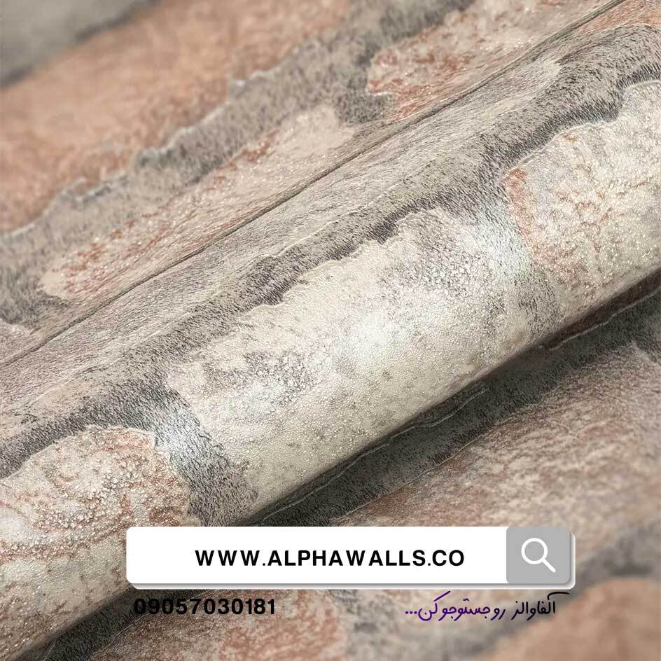  کاغذ دیواری طرح آجر طرح بند طوسی طرح 11108 