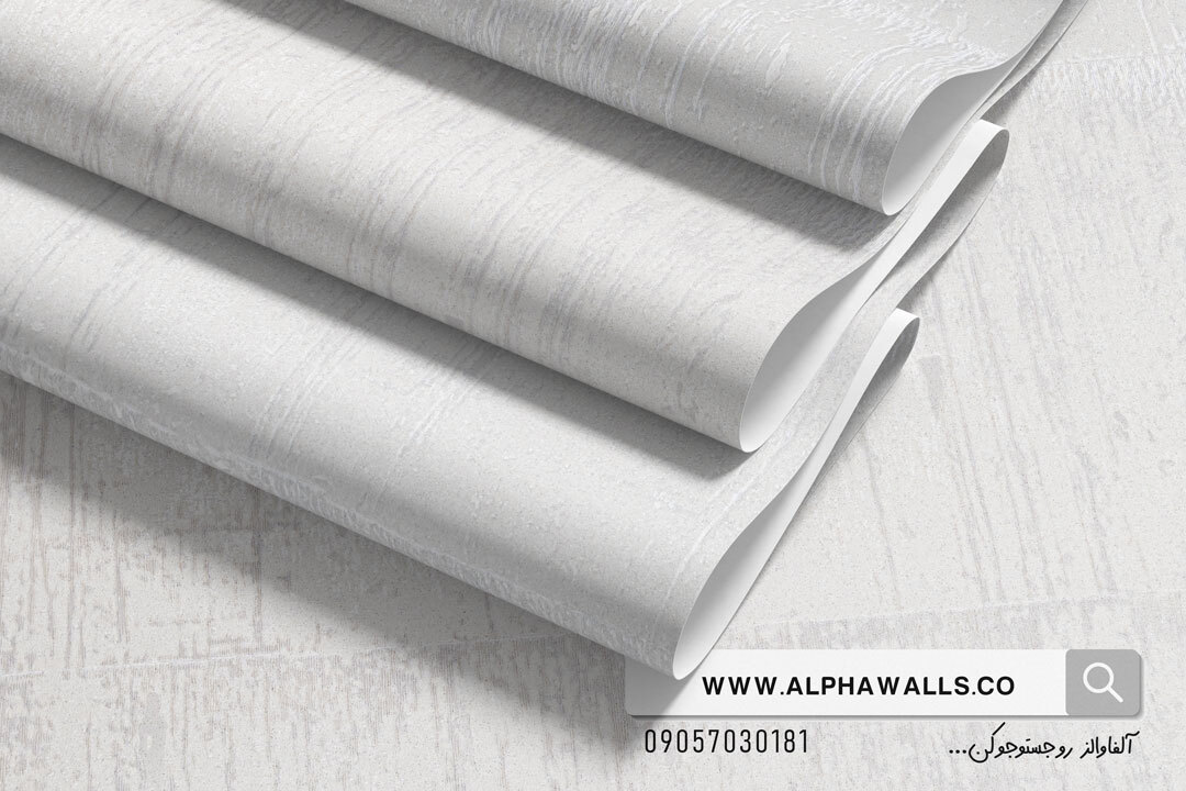  کاغذ دیواری سفید طرح مدرن 6025 