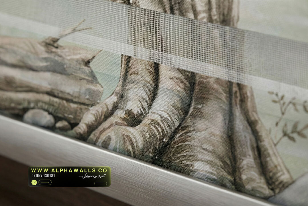  پرده زبرا اتاق کودک طرح طبیعت داستانی با حیوانات جنگلی 