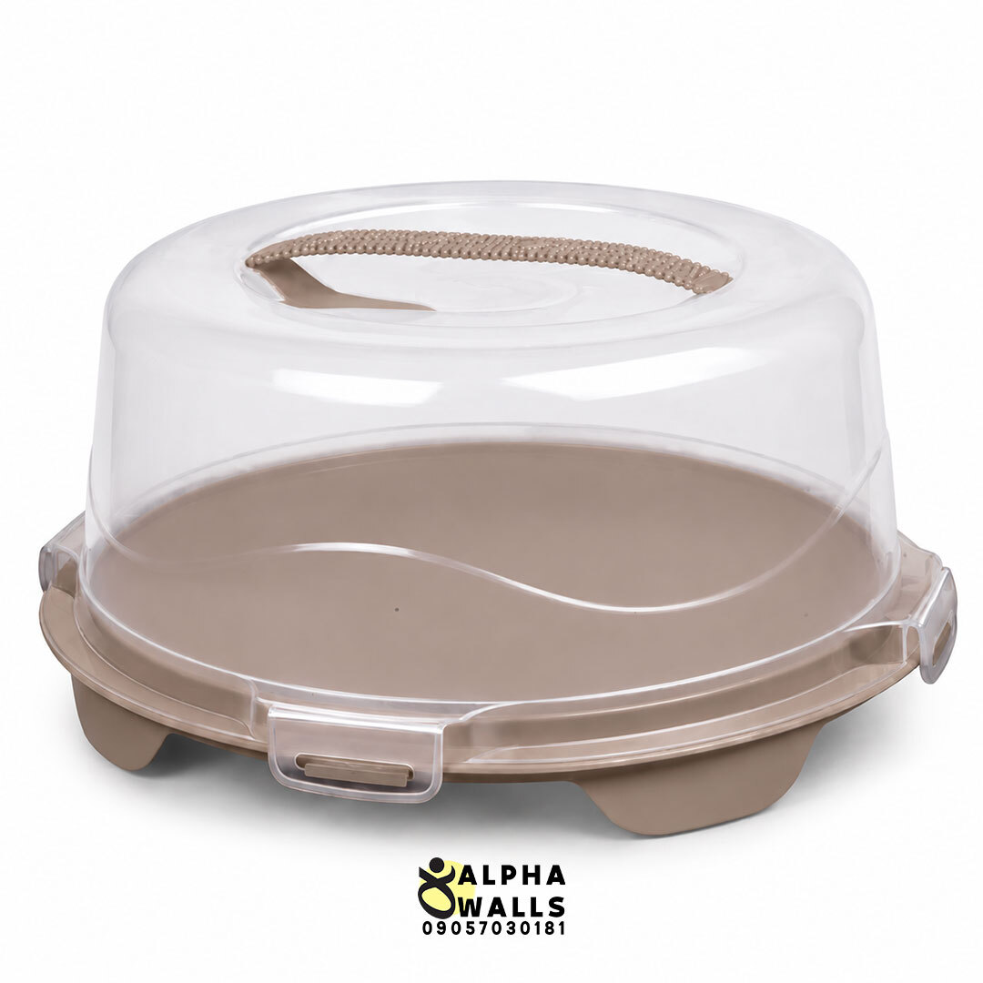 جا کیک گرد نسکافه ای دستهدار مدل هومکیک | HomeCake Round Cake Carrier