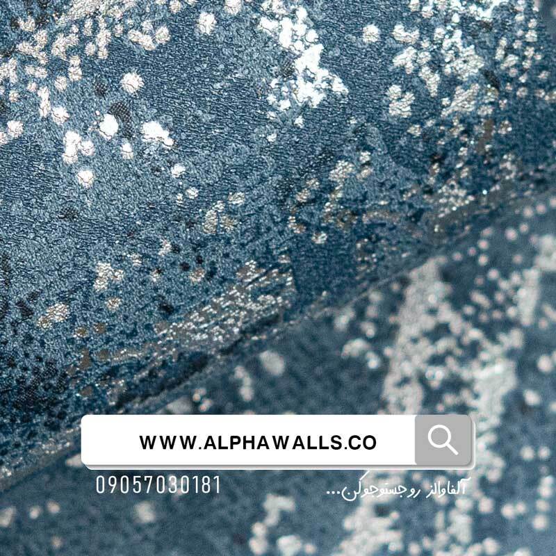  کاغذ دیواری آبی نقره ای طرح اسپرت کد51107 