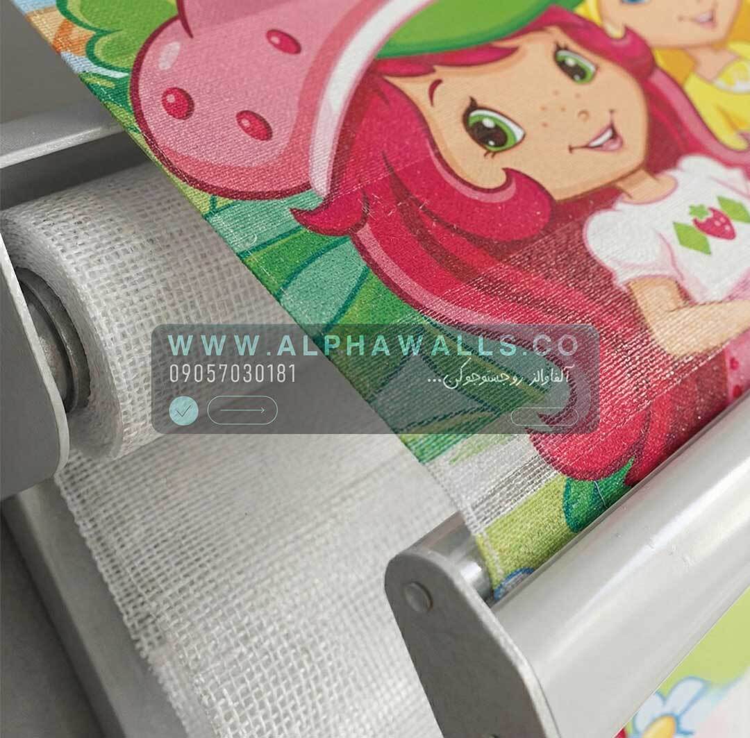  پرده زبرا اتاق کودک طرح دختران آبنباتی با رنگ‌های شاد پاستلی 