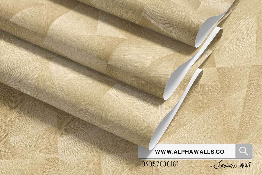 کاغذ دیواری هندسی طلایی کد 6037 