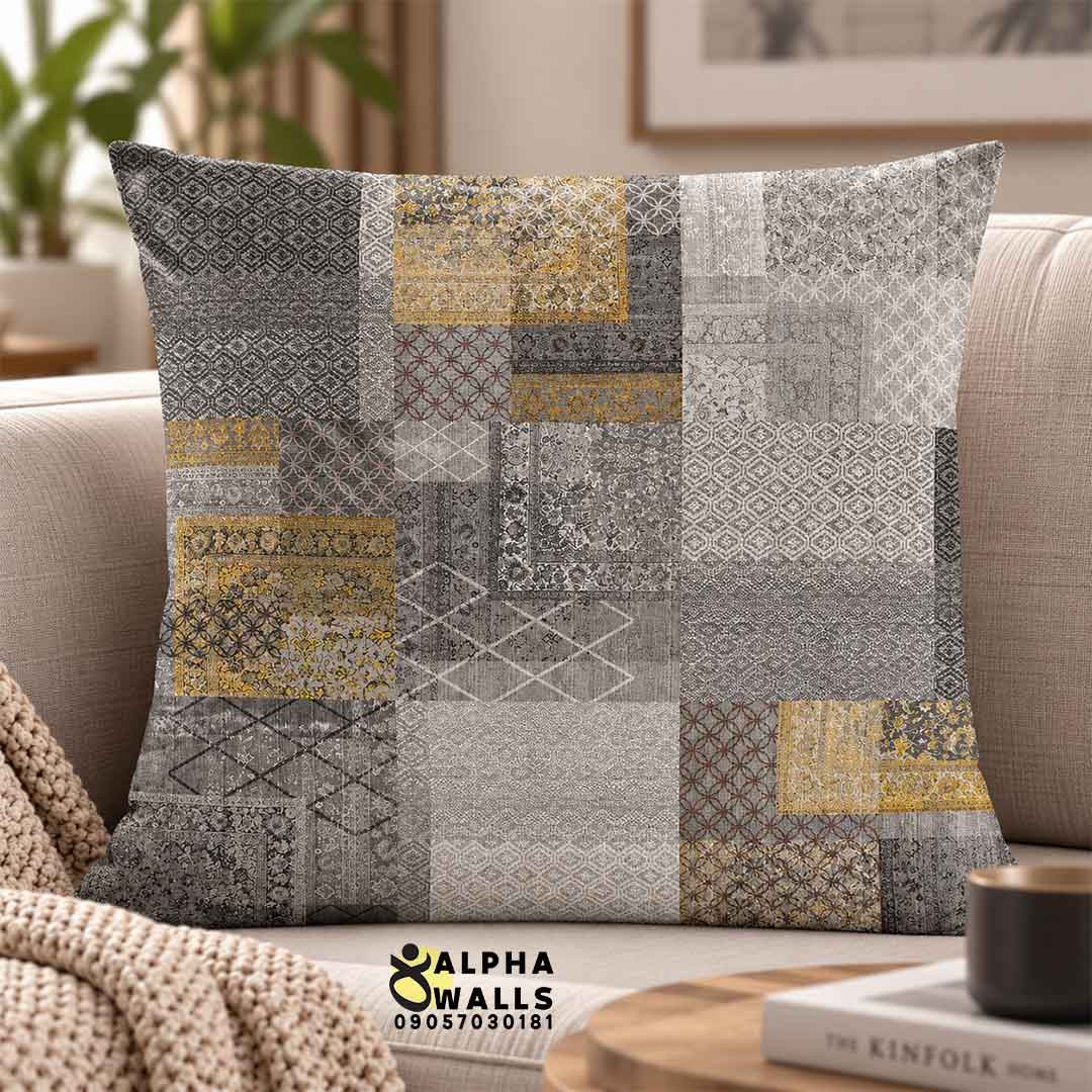  روکش کوسن مخمل طرح پچ ورک سنتی | Traditional Patchwork 