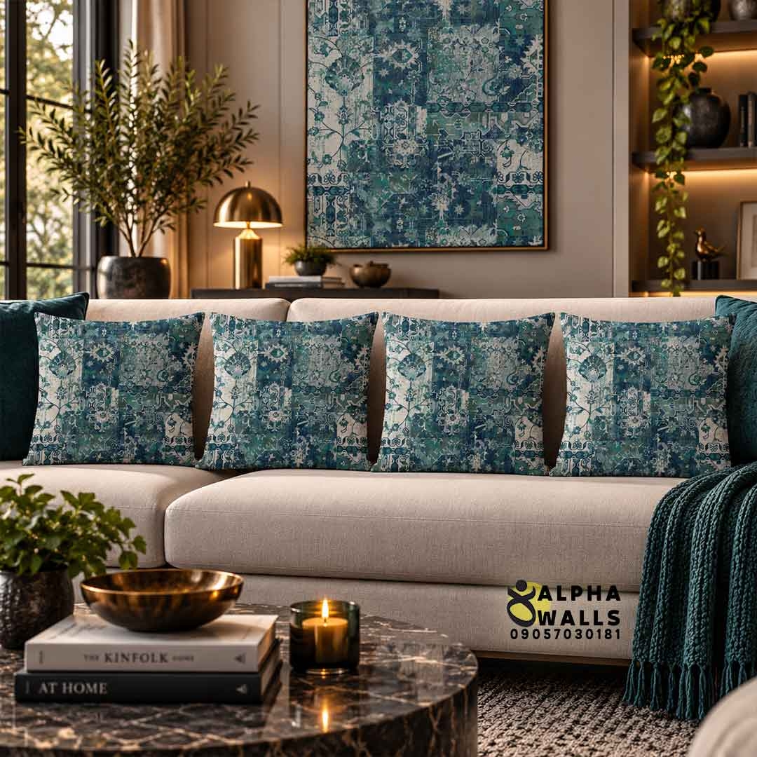 روکش کوسن مخمل طرح فرش وینتیج | Vintage Carpet 
