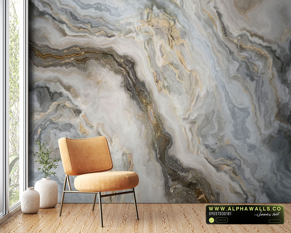  پوستر دیواری سنگ اونیکس لوکس | مناسب دیوار TV و پذیرایی مدرن 