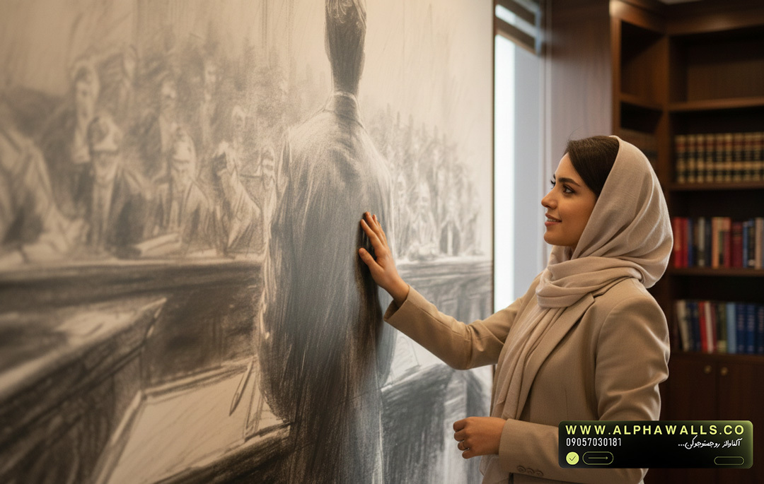 پوستر دیواری طرح دادگاه و جلسه رسمی