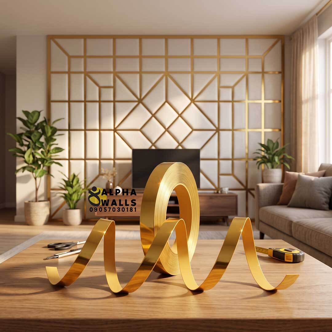  نوار لمسه براق طلایی و نقره‌ای ۱.۵ سانتی رول ۲۰ متری | Glossy Decorative Trim Tape 