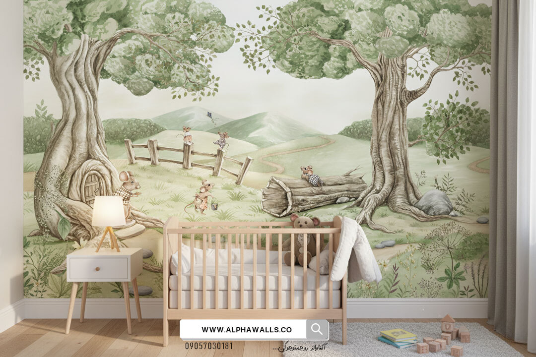  پوستر دیواری طرح خانواده موش ها 