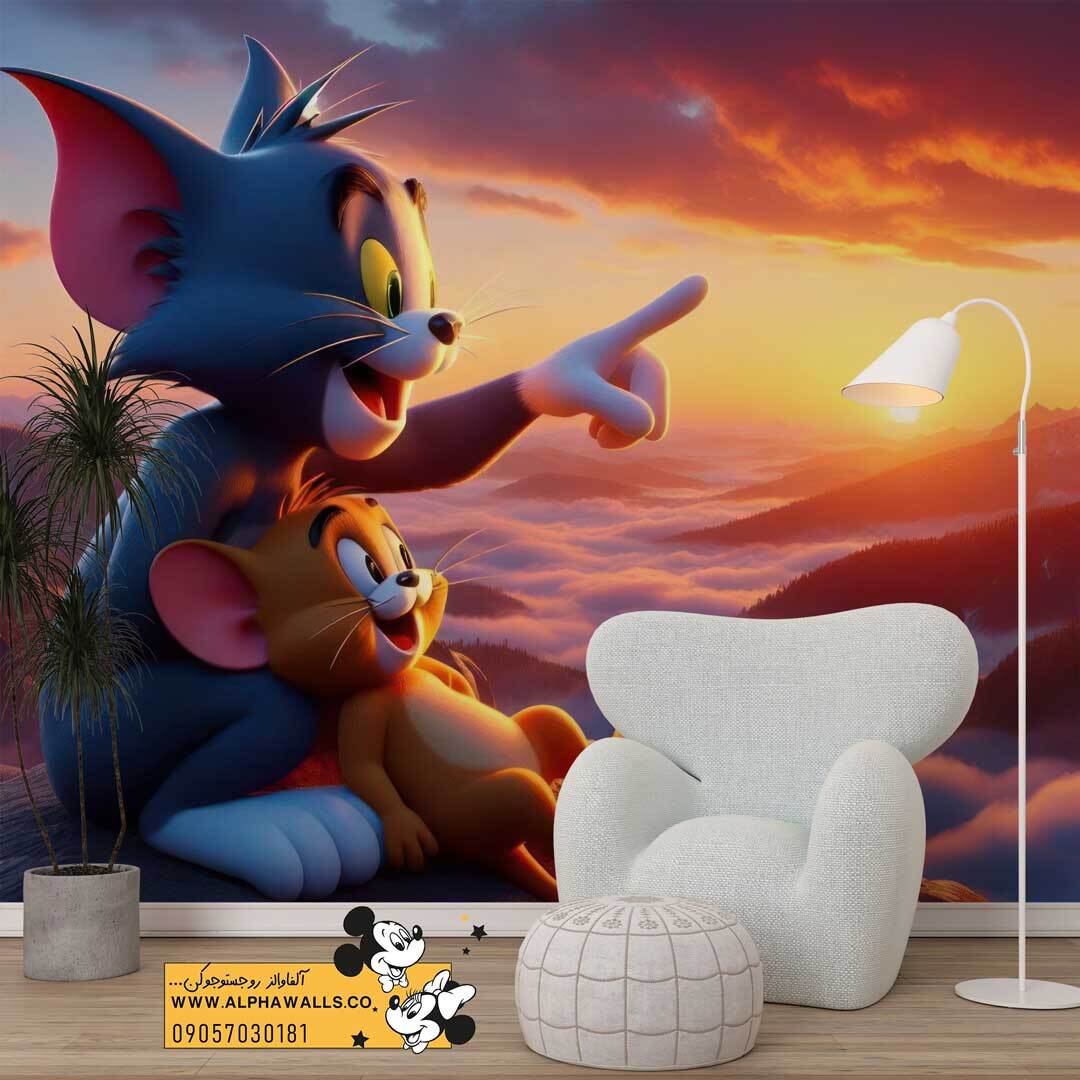  پوستر دیواری کودک طرح تام و جری 