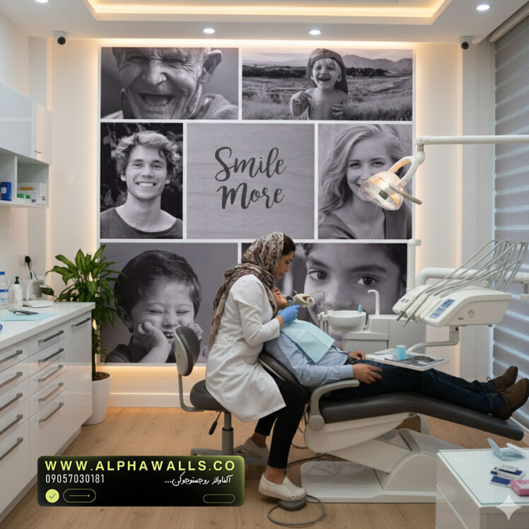 پوستر دیواری دندانپزشکی طرح Smile More