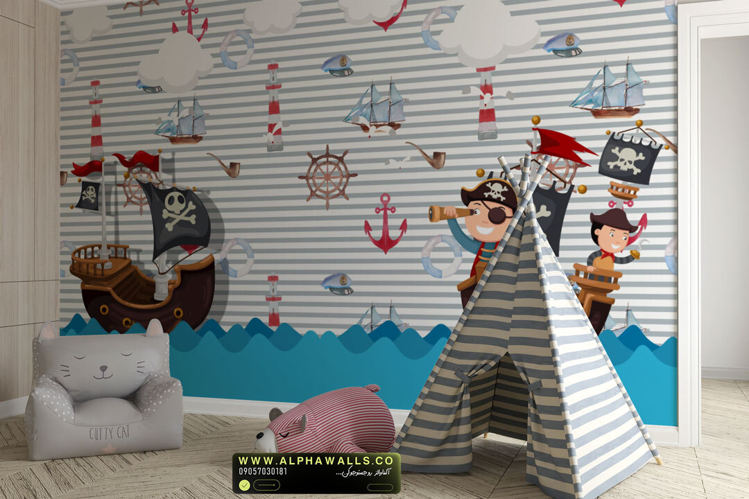  پوستر دیواری کودک طرح دزدان دریایی و ماجراجویی دریایی 