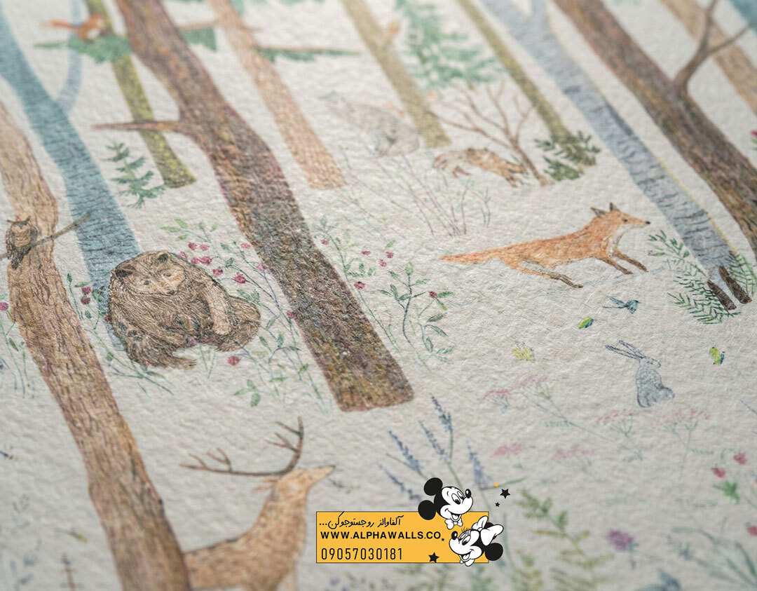  پوستر دیواری کودک طرح جنگل حیوانات (Woodland) 