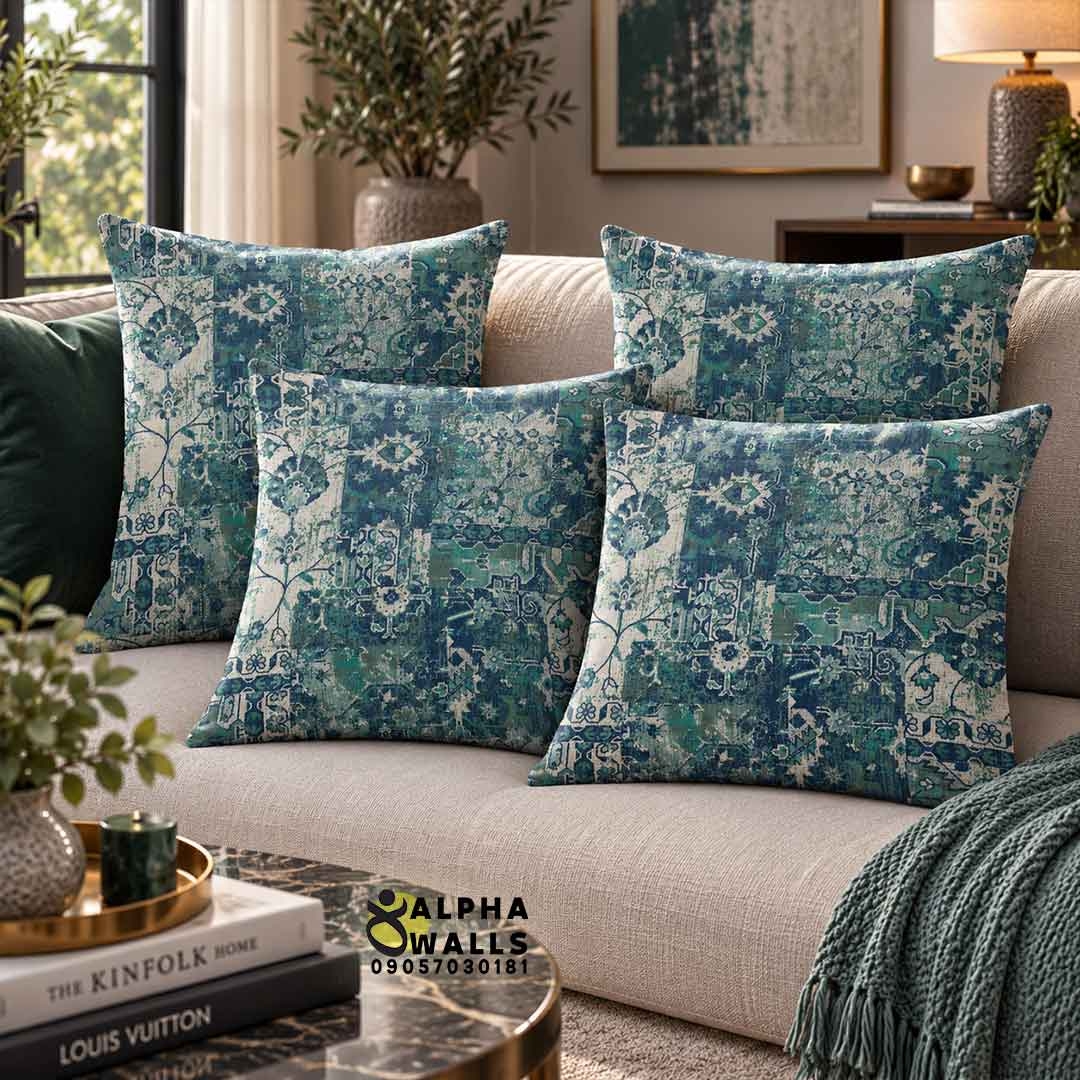  روکش کوسن مخمل طرح فرش وینتیج | Vintage Carpet 