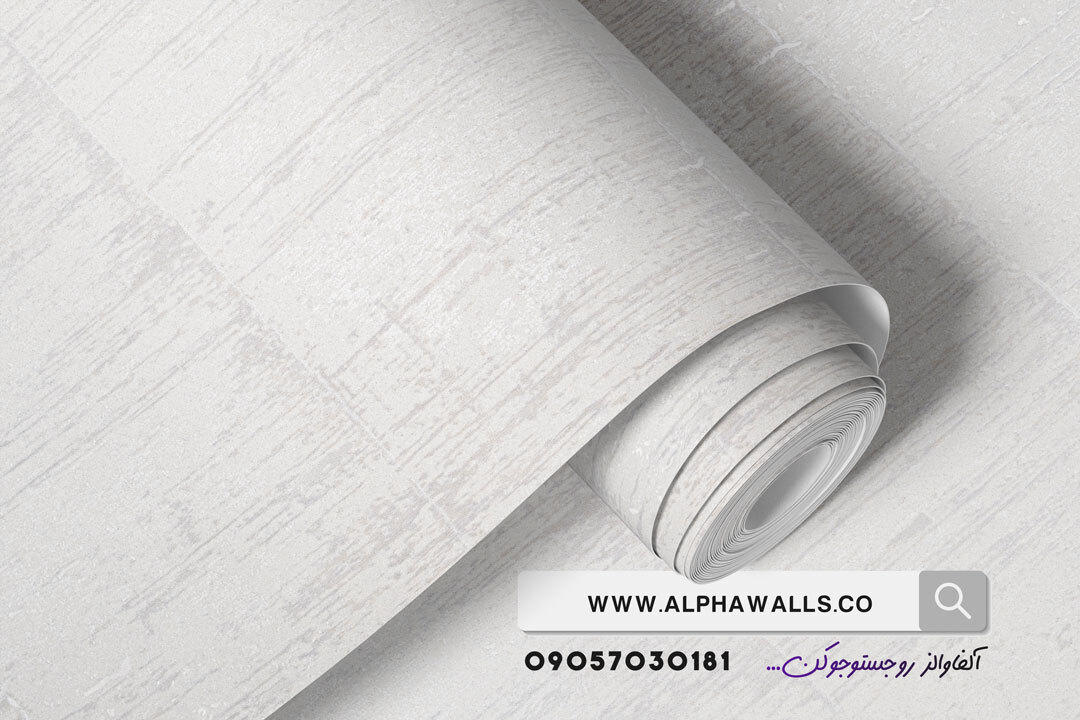  کاغذ دیواری سفید طرح مدرن 6025 