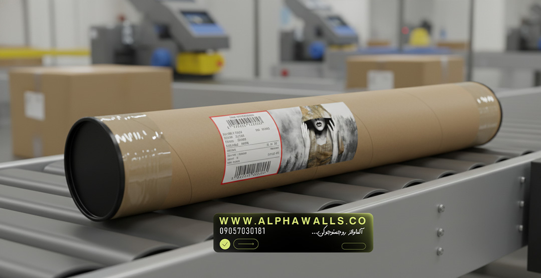 پوستر دیواری سالن زیبایی طرح چهره زن با هود طلایی Golden Mist