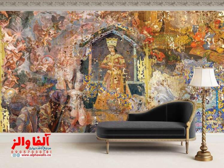 پوستر دیواری قاجار پتینه سنتی