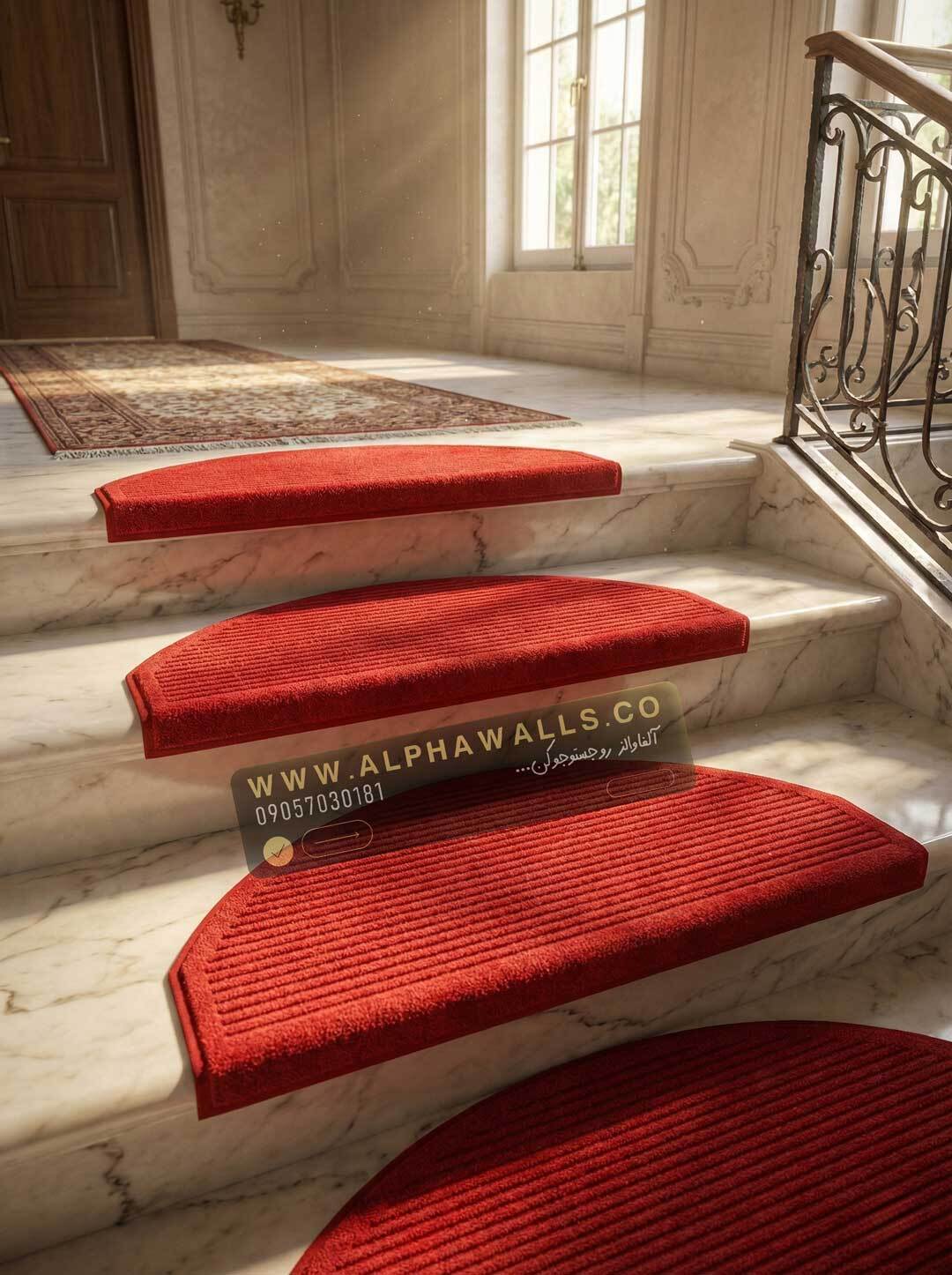  روپله ای موکتی نیم دایره قرمز 