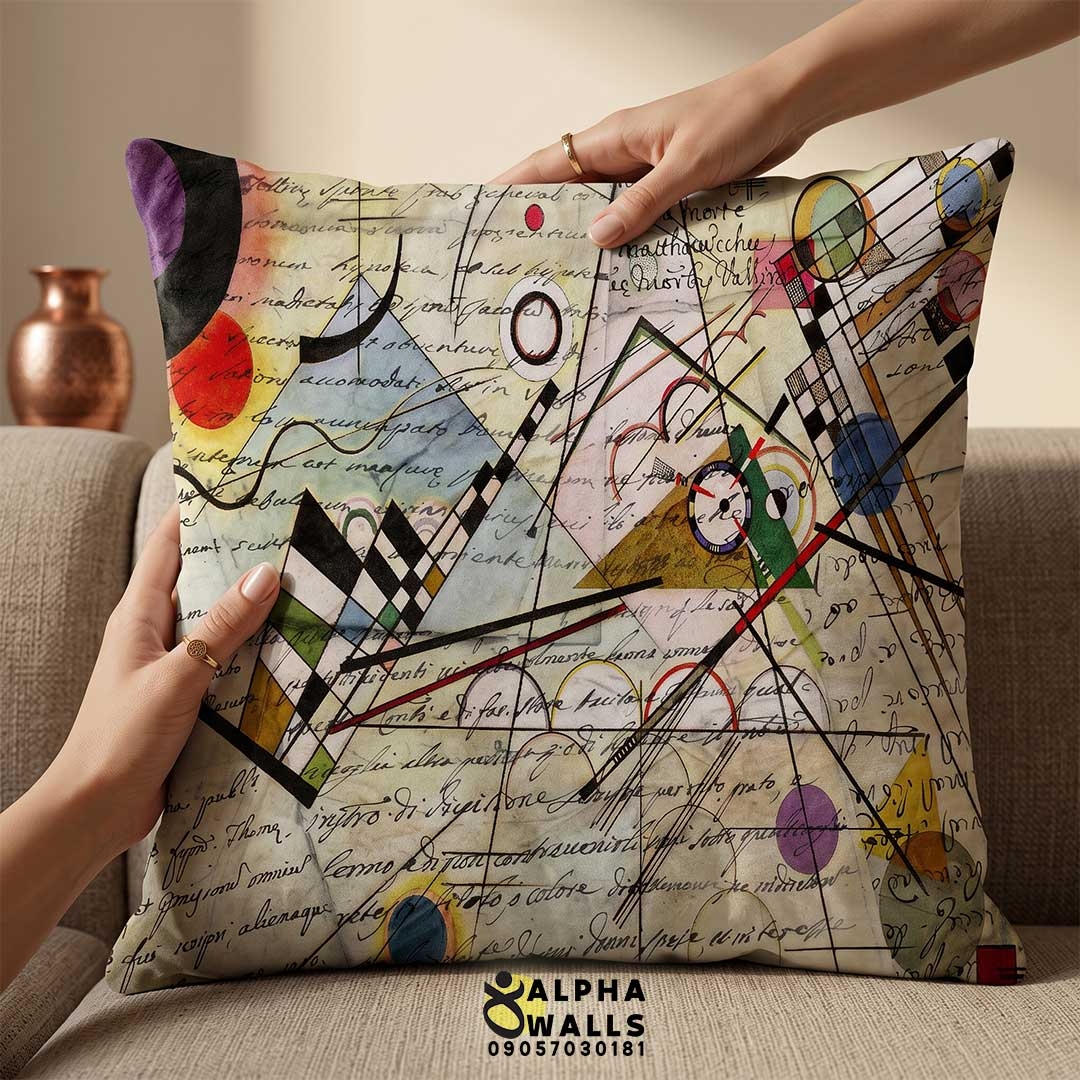  روکش کوسن مخمل طرح هندسی انتزاعی | Geometric Abstract 