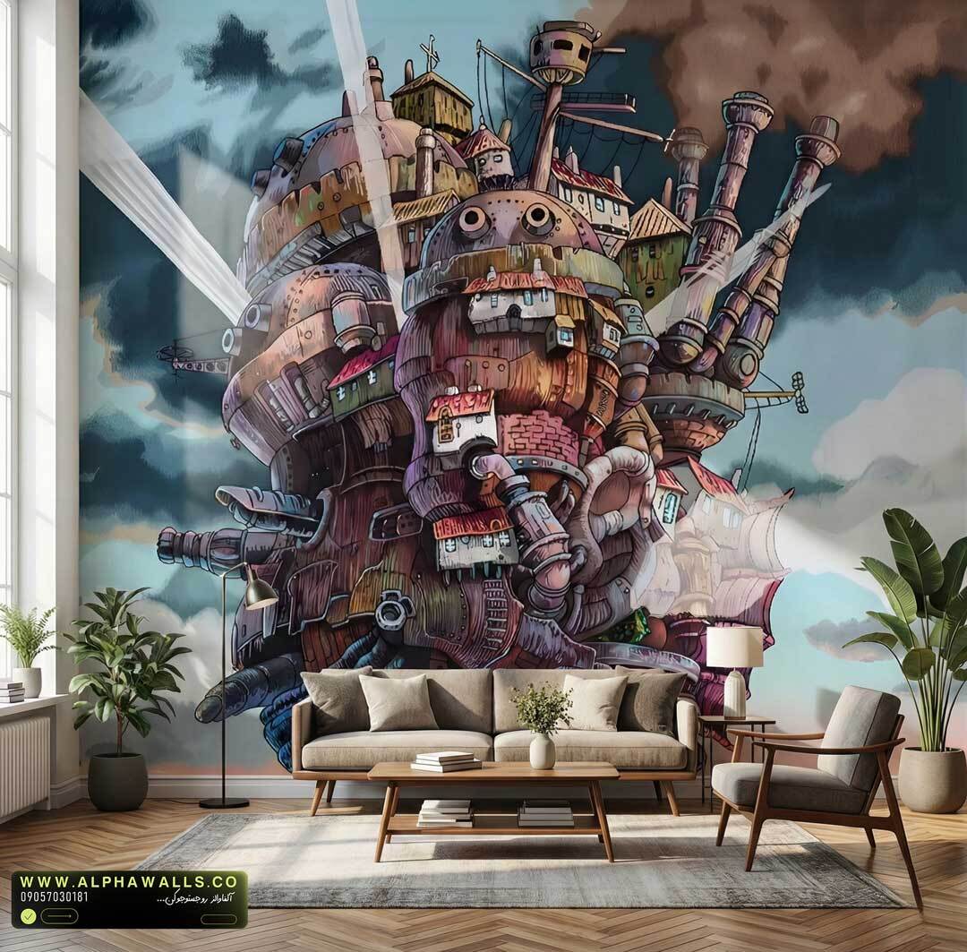  پوستر دیواری فانتزی طرح قلعه متحرک مکانیکی 