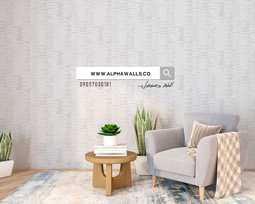  کاغذ دیواری سفید طرح ساده شاین دار 6550 