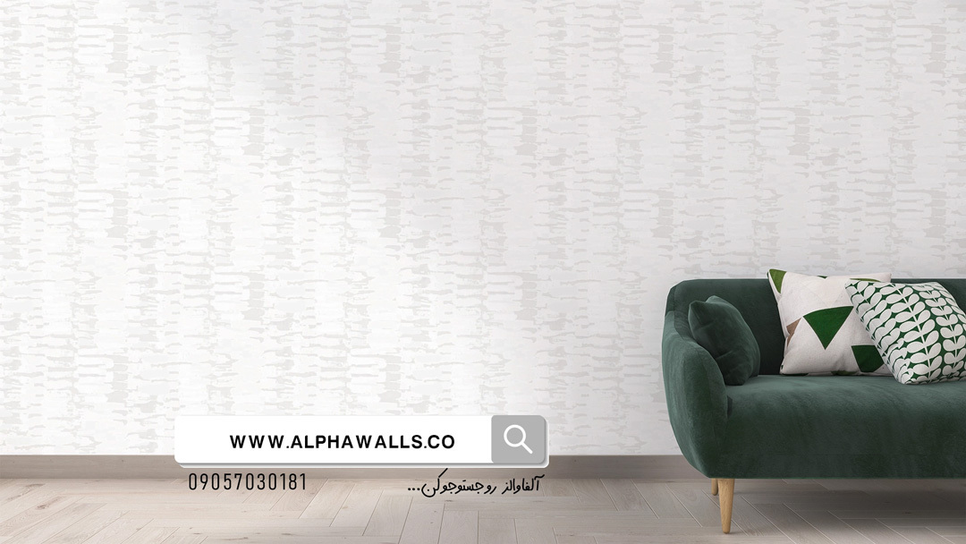  کاغذ دیواری سفید طرح ساده شاین دار 6550 
