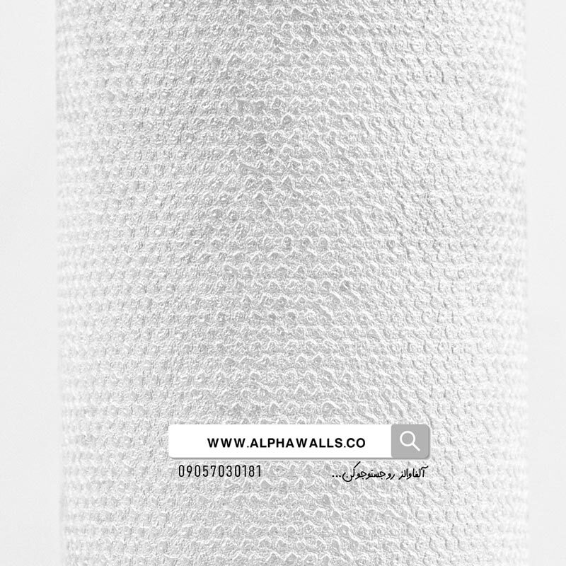  کاغذ دیواری سفید طوسی پتینه ساده کد 2042 