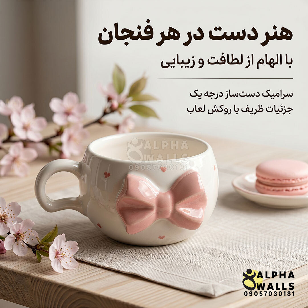  ماگ و فنجان لته خوری مدل Turquoise cloud 