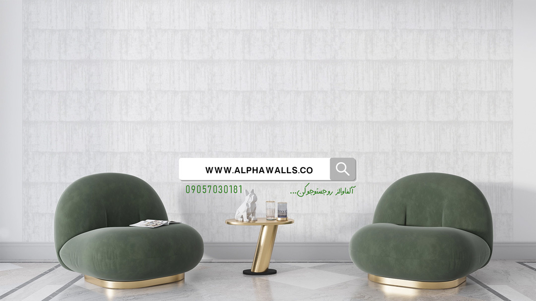  کاغذ دیواری سفید طرح مدرن 6025 