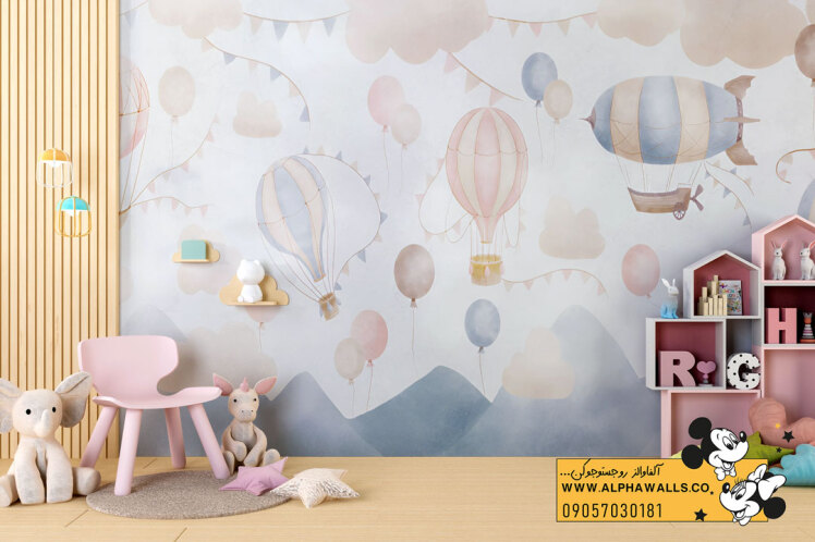 پوستر دیواری طرح بالن های فانتزی 