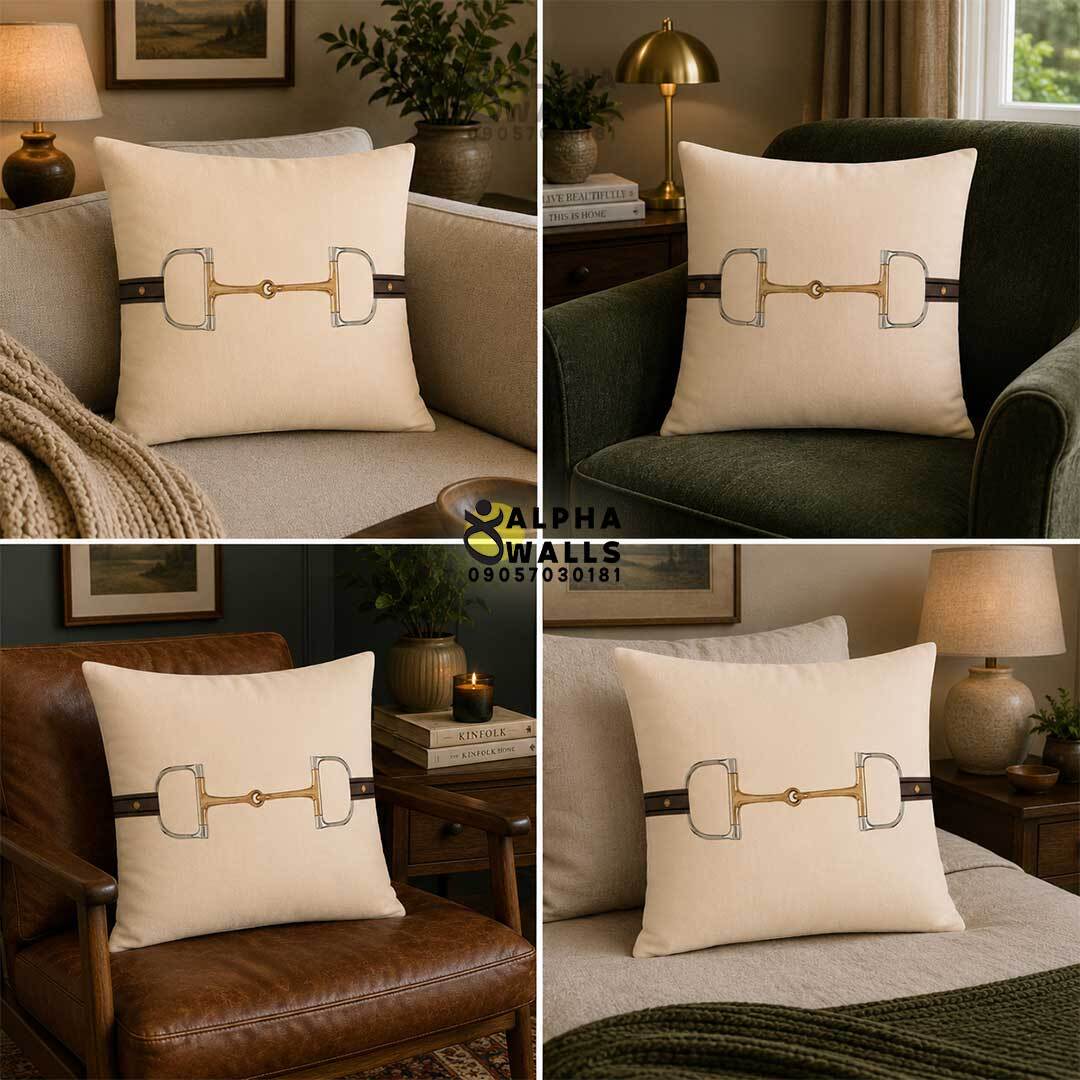  کاور کوسن مخمل کرم طرح دهنه اسب Golden Horse Bit Cream 