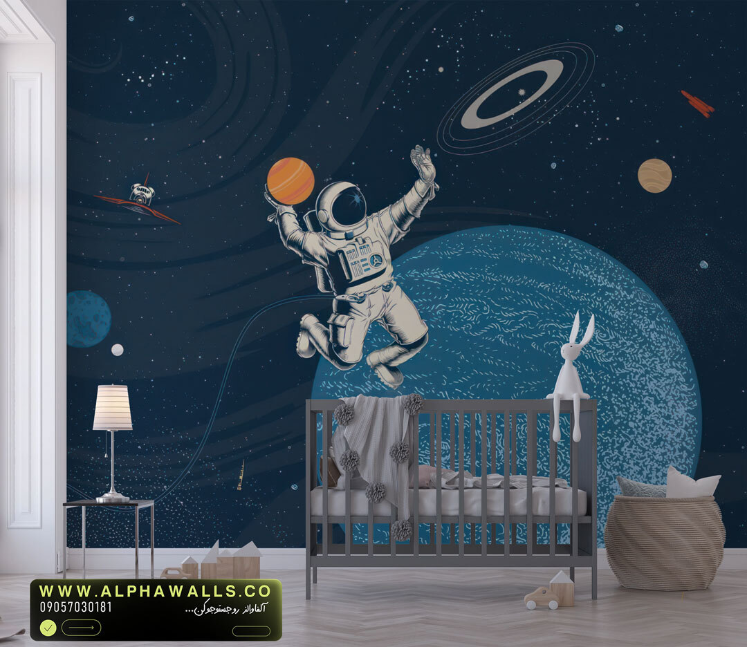  پوستر دیواری کودک طرح فضانورد و کهکشان 