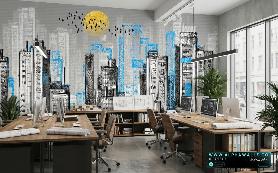  پوستر دیواری طرح شهر اسکچ هنری با سبک مدرن–خلاقانه 