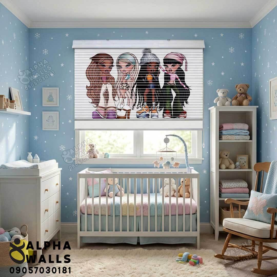 پرده زبرا کودک طرح برتز Bratz