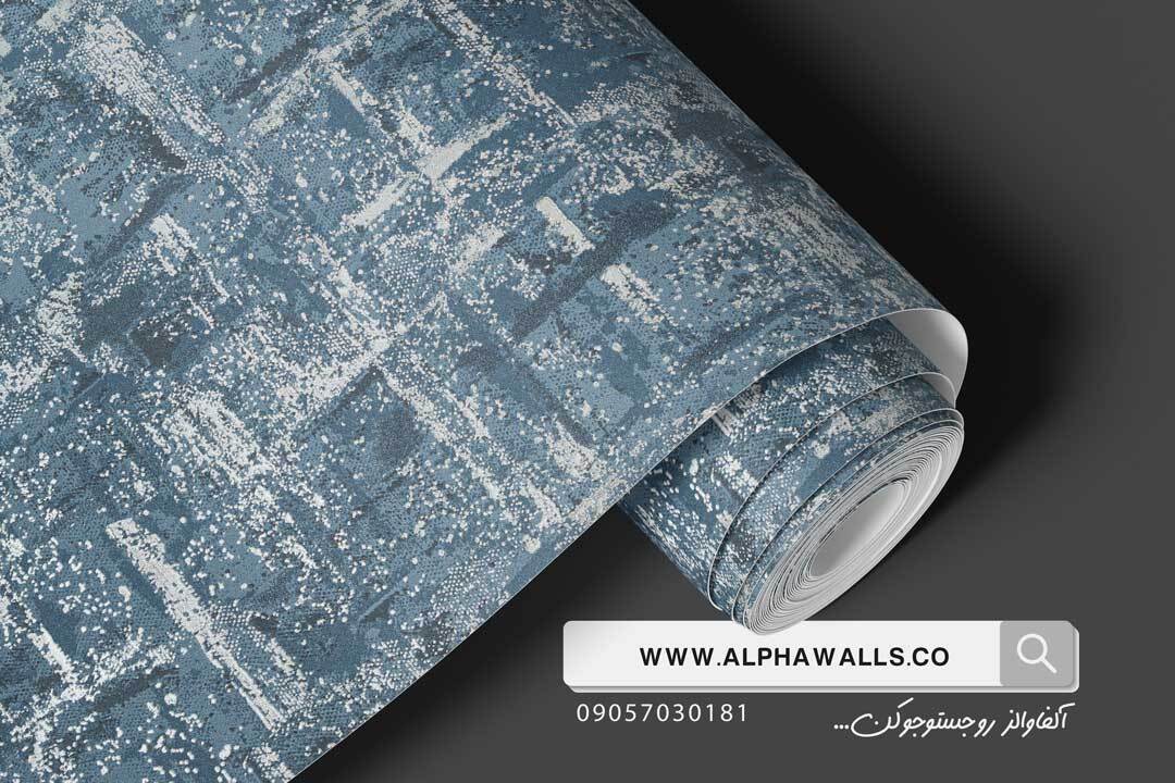  کاغذ دیواری آبی نقره ای طرح اسپرت کد51107 