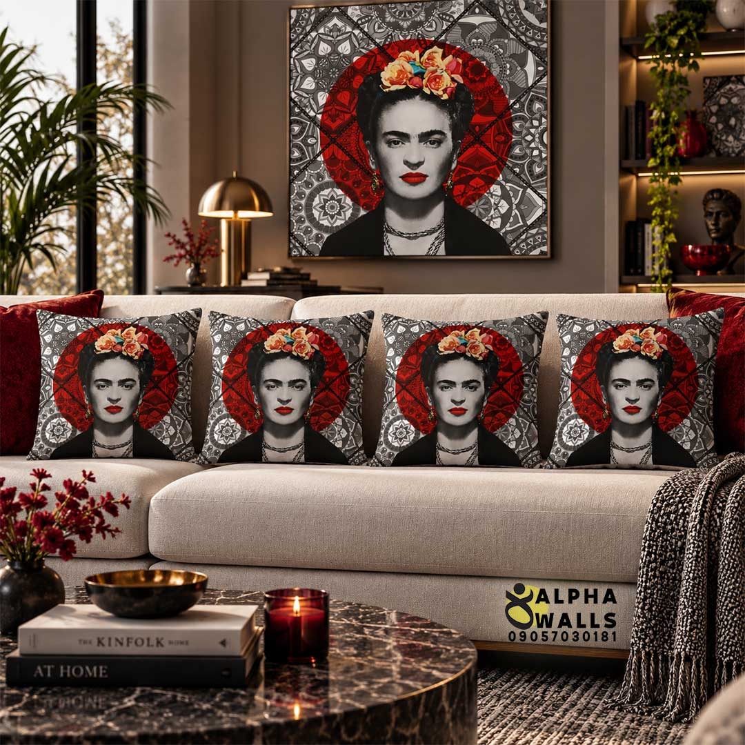  روکش کوسن مخمل طرح فریدا کالو | Frida Kahlo 