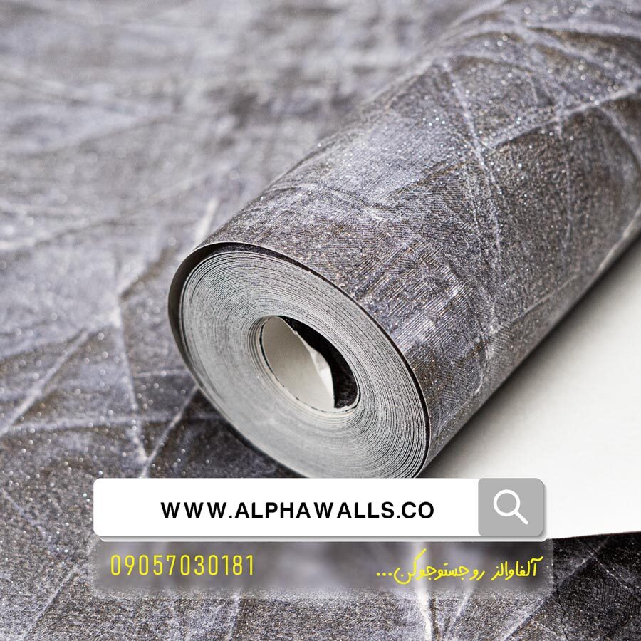 کاغذ دیواری طرح مدرن طوسی و بنفش