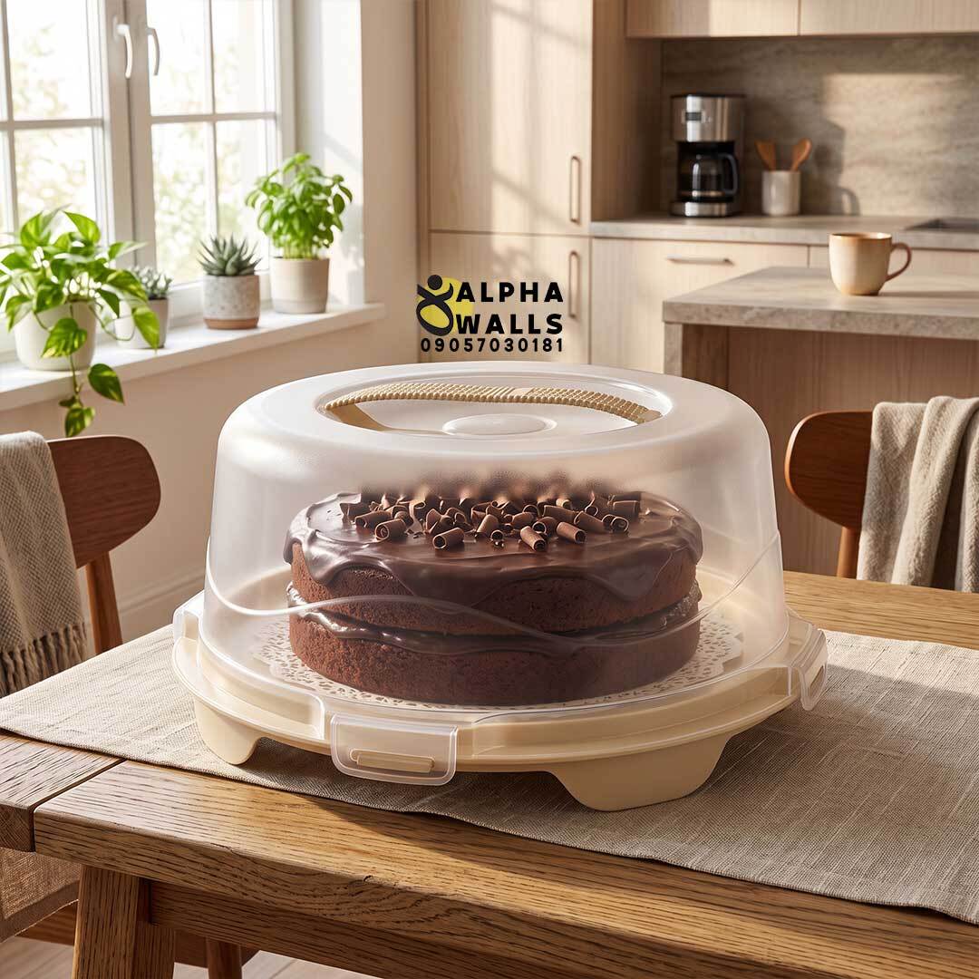 ظرف نگهدارنده کرم و حمل کیک گرد دستهدار مدل هومکیک | HomeCake Round Cake Carrier