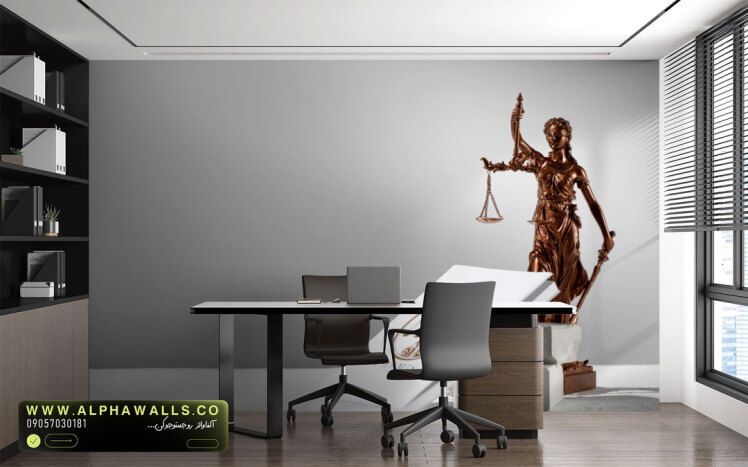 پوستر دیواری حقوقی طرح الهه عدالت (Lady Justice)