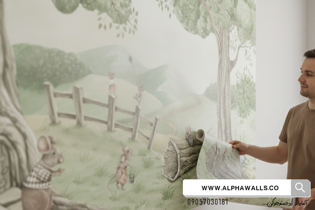  پوستر دیواری طرح خانواده موش ها 