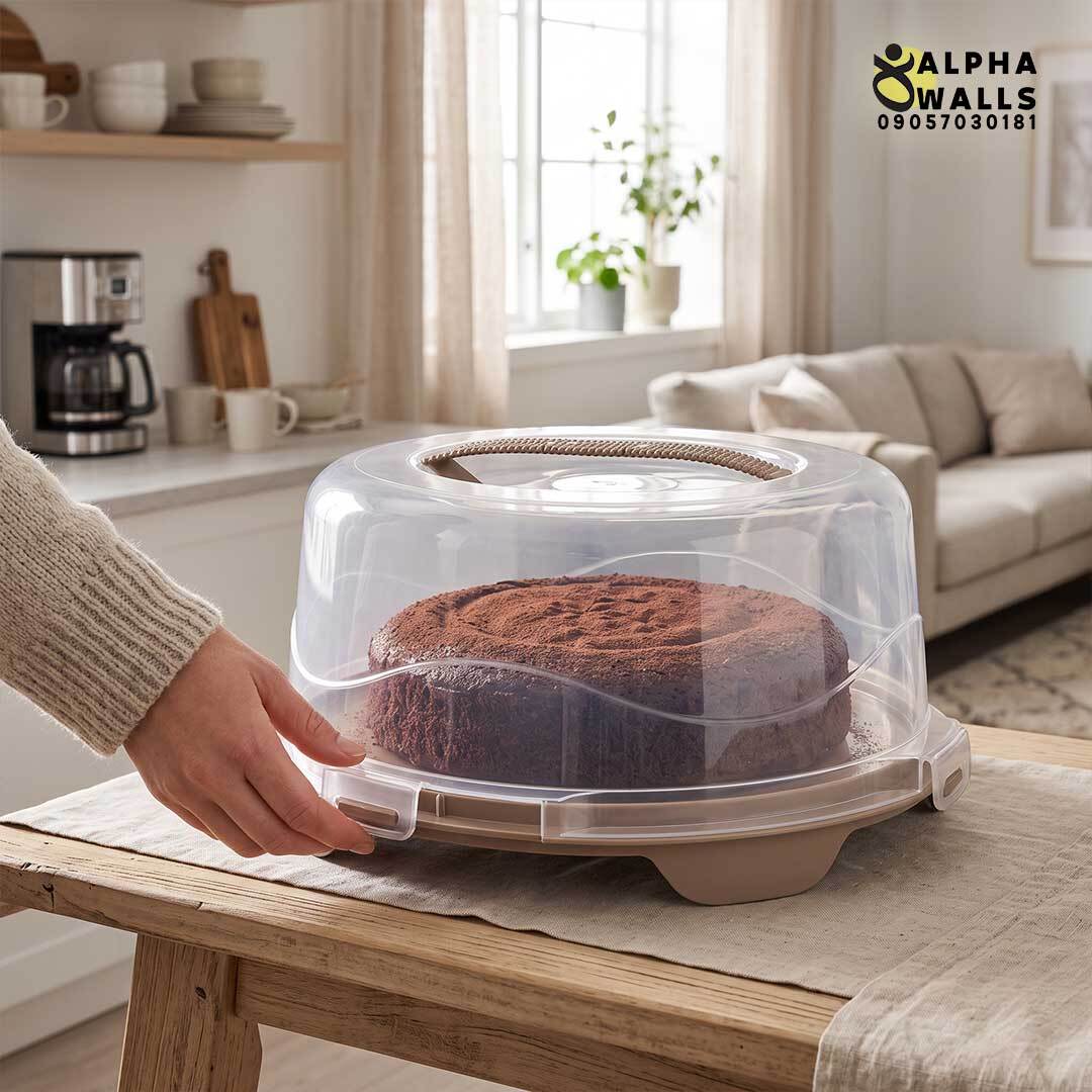 جا کیک گردموکا دستهدار مدل هومکیک | HomeCake Round Cake Carrier