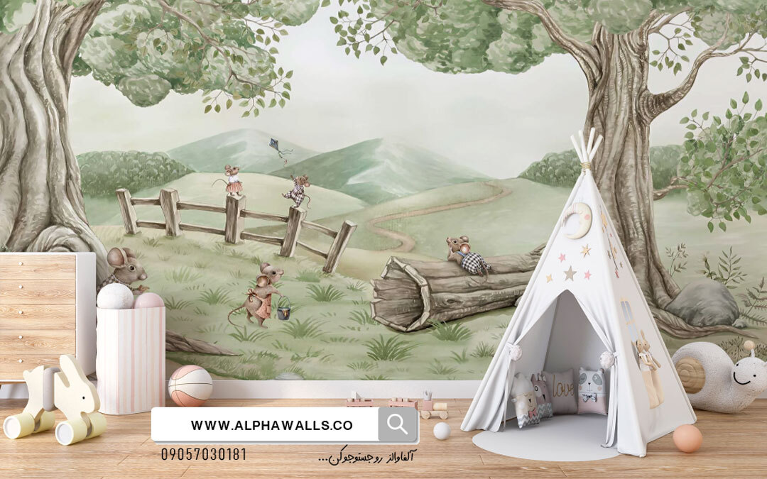  پوستر دیواری طرح خانواده موش ها 