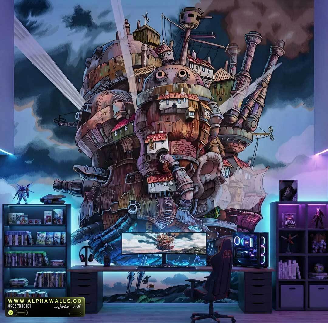  پوستر دیواری فانتزی طرح قلعه متحرک مکانیکی 