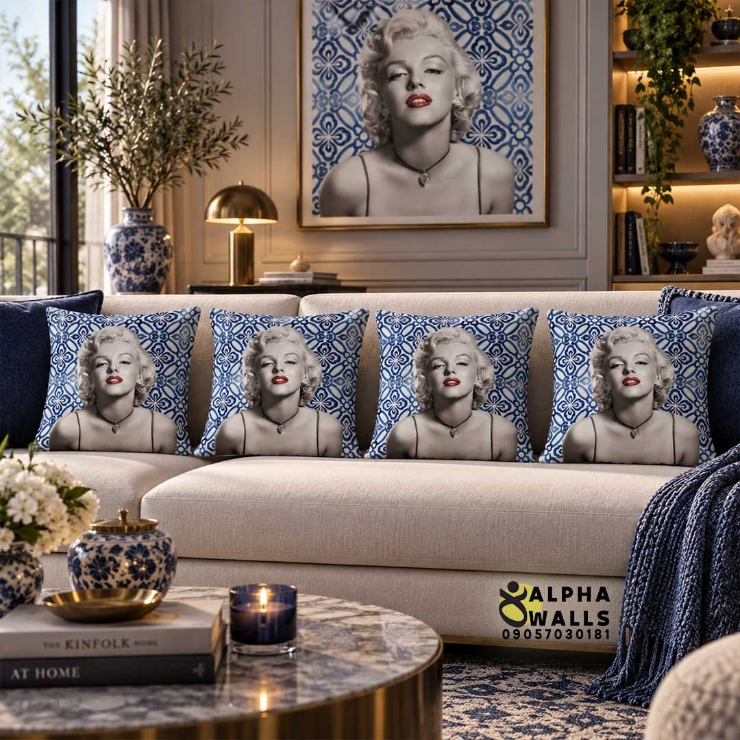  روکش کوسن مخمل طرح مرلین مونرو | Marilyn Monroe 