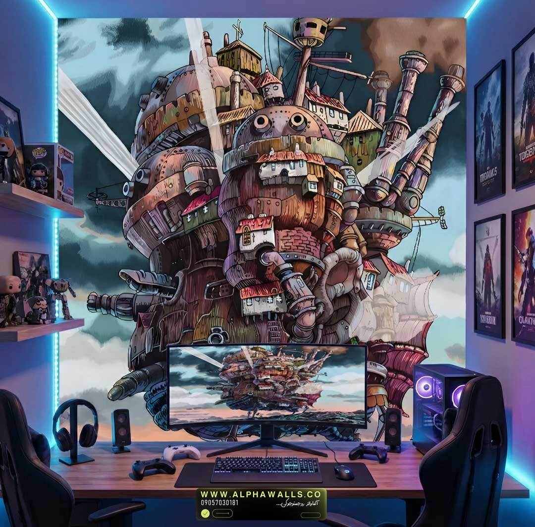  پوستر دیواری فانتزی طرح قلعه متحرک مکانیکی 